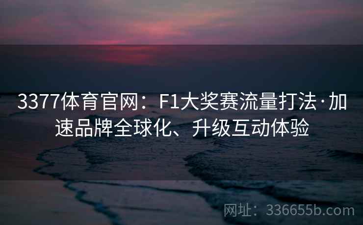 3377体育官网:F1大奖赛流量打法·加速品牌全球化、升级互动体验