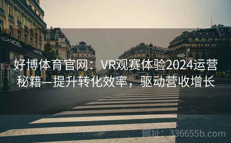 好博体育官网:VR观赛体验2024运营秘籍—提升转化效率,驱动营收增长