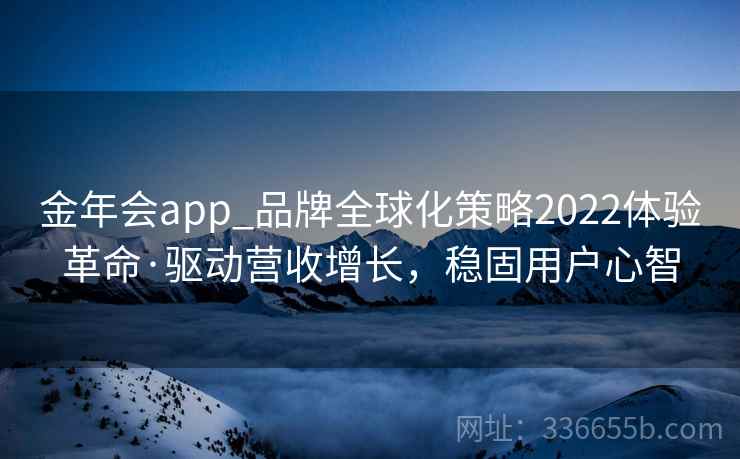 金年会app_品牌全球化策略2022体验革命·驱动营收增长,稳固用户心智