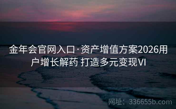 金年会官网入口·资产增值方案2026用户增长解药 打造多元变现Ⅵ
