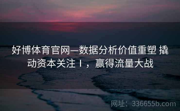 好博体育官网—数据分析价值重塑 撬动资本关注Ⅰ，赢得流量大战